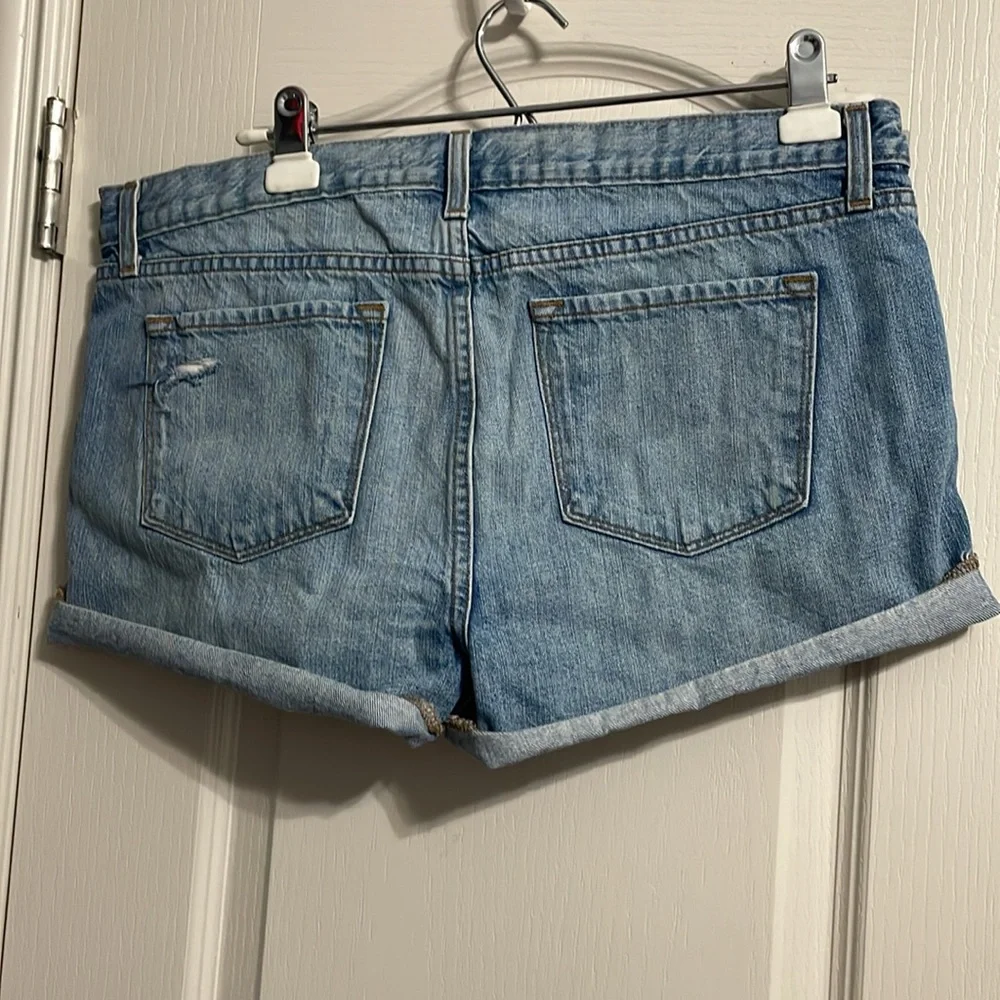 J Brand Patti Rolled Hem Denim Mini Shorts Magnetic Wash‎ Minimalist Capsule